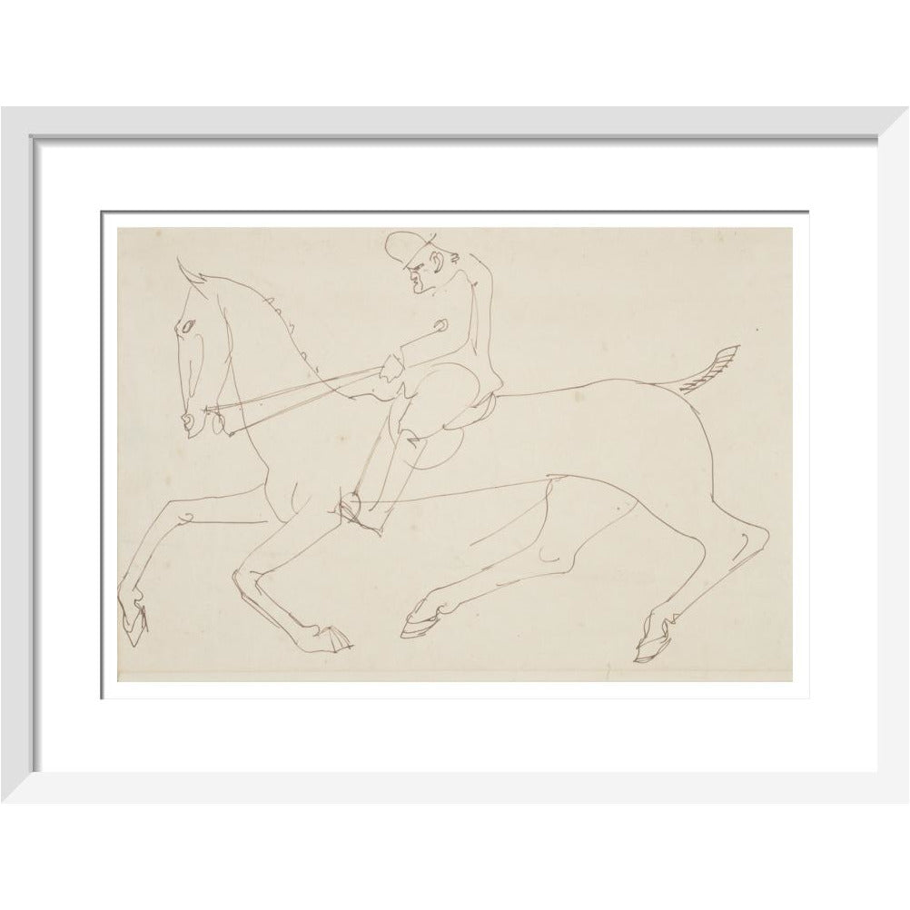 Man on a horse - Art print