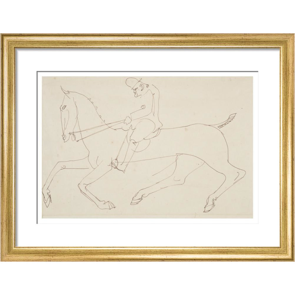 Man on a horse - Art print