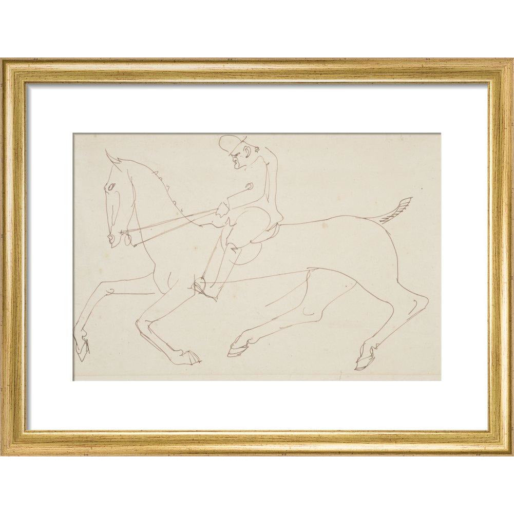 Man on a horse - Art print