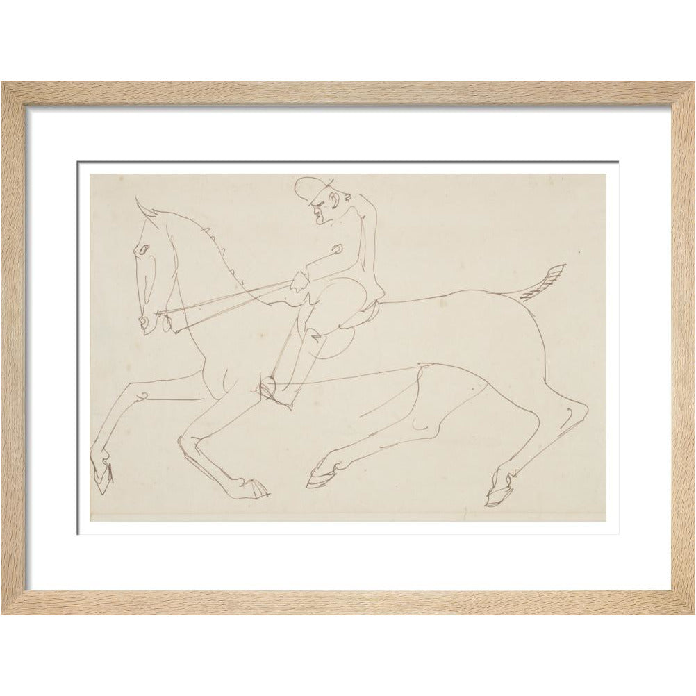Man on a horse - Art print