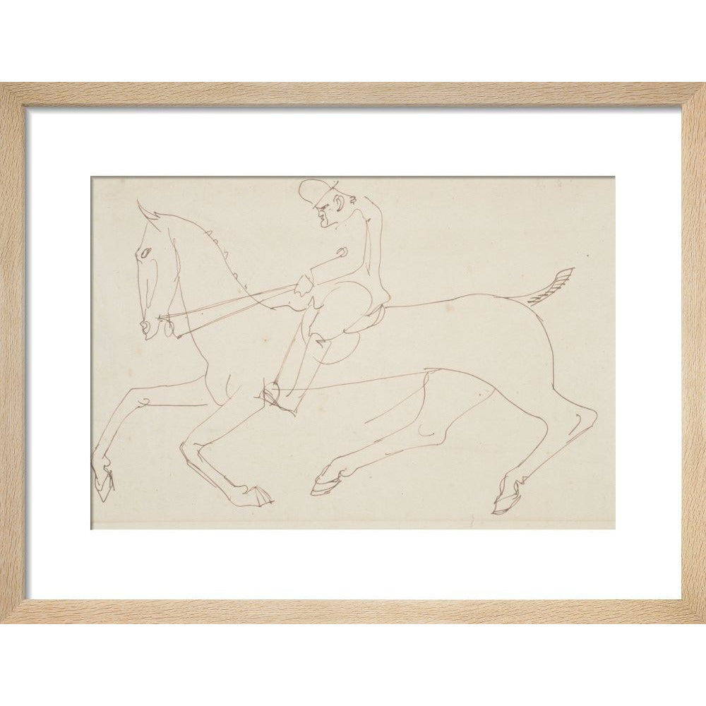 Man on a horse - Art print