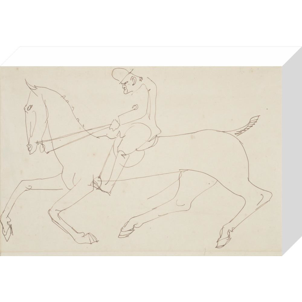 Man on a horse - Art print
