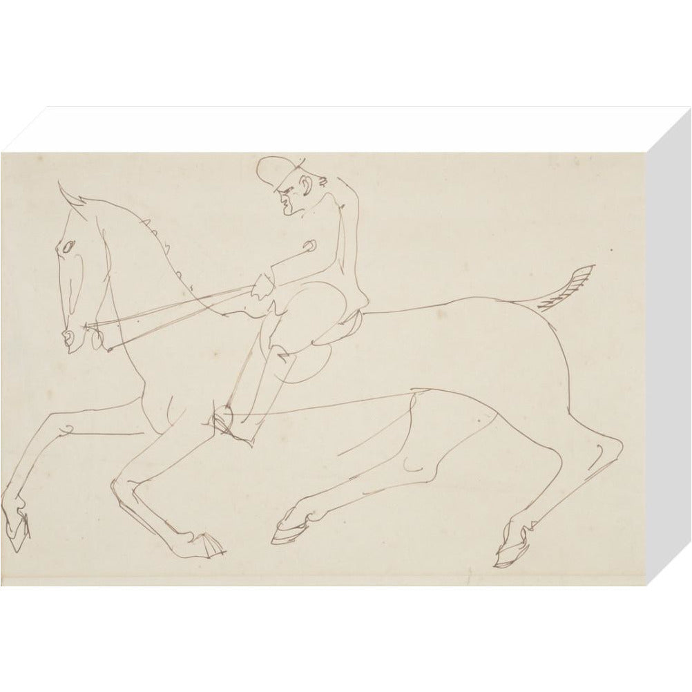 Man on a horse - Art print