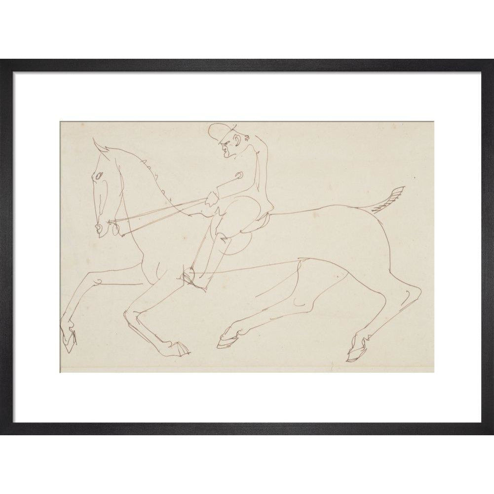 Man on a horse - Art print