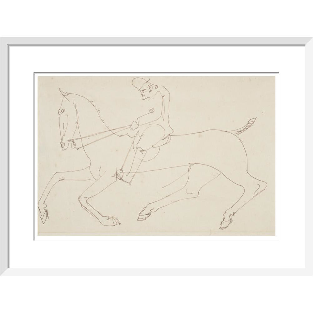 Man on a horse - Art print