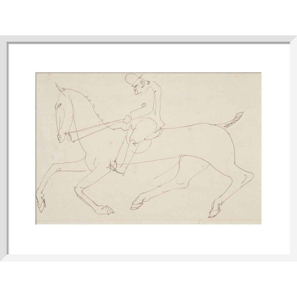 Man on a horse - Art print