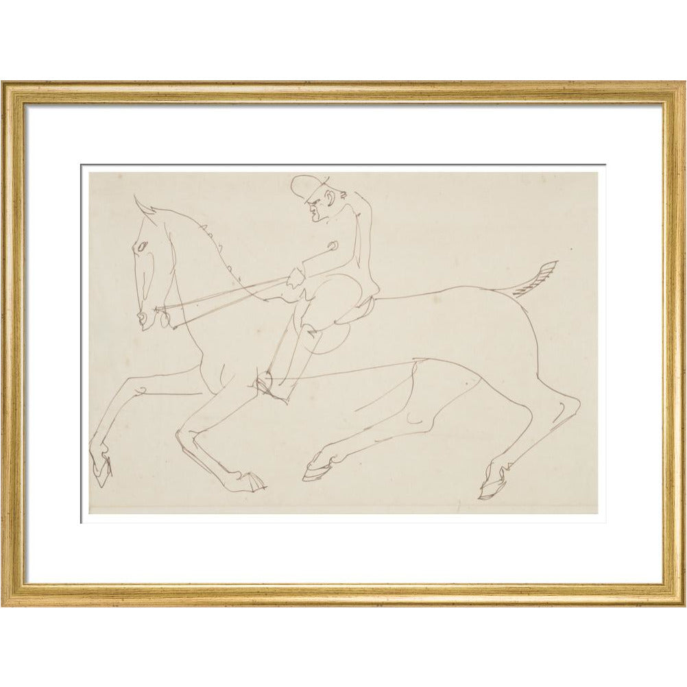 Man on a horse - Art print