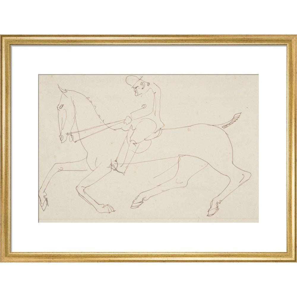Man on a horse - Art print