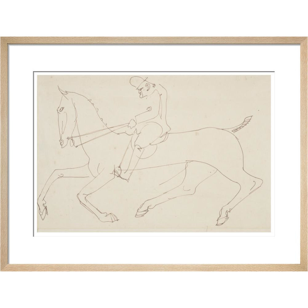 Man on a horse - Art print