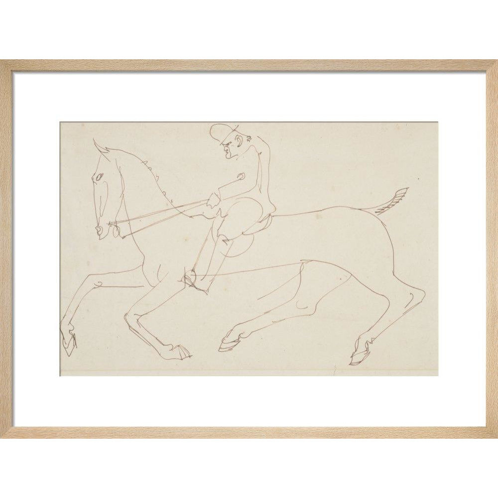 Man on a horse - Art print