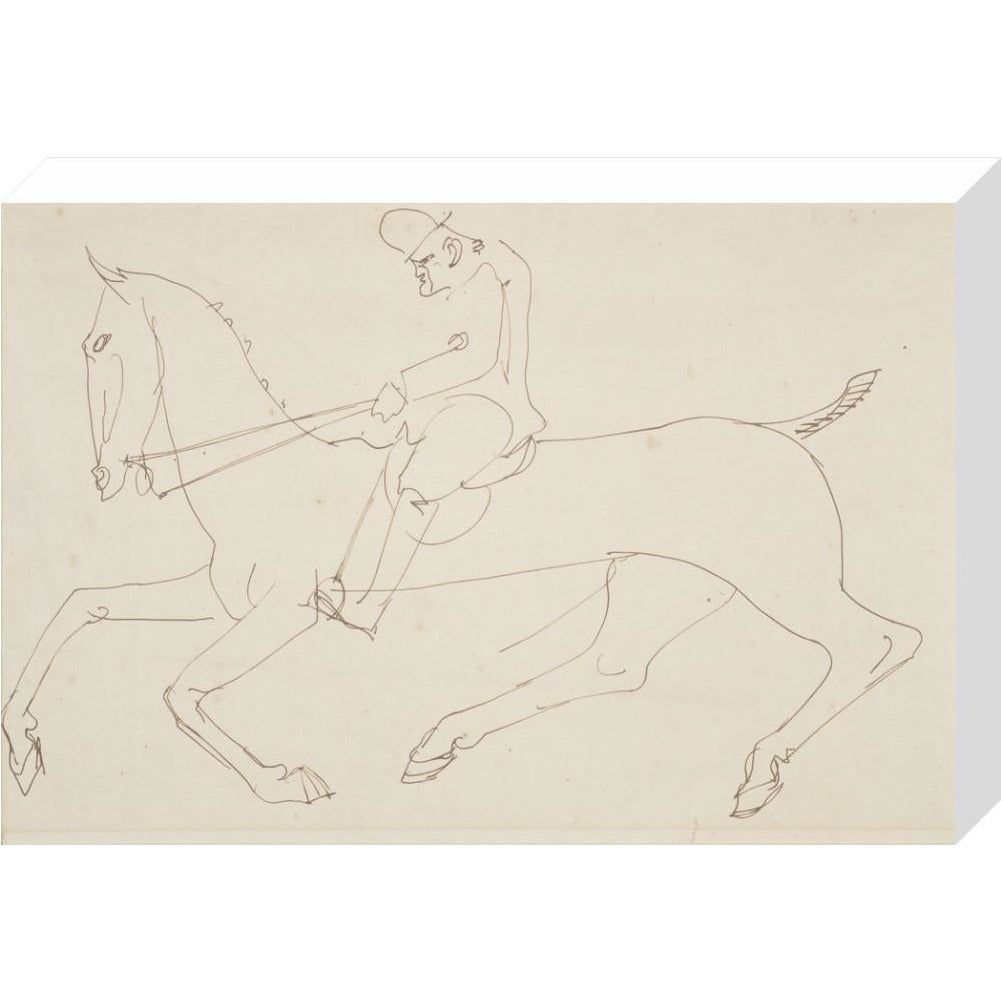 Man on a horse - Art print