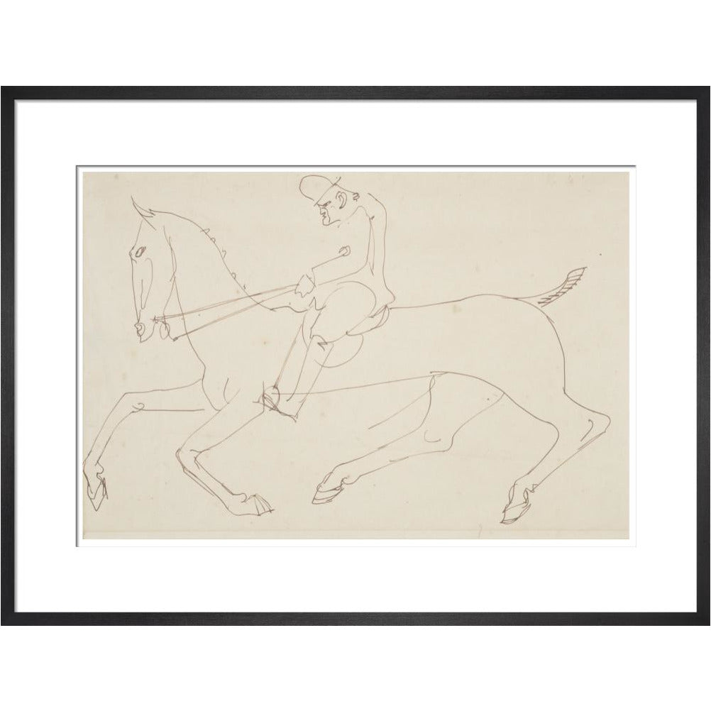 Man on a horse - Art print