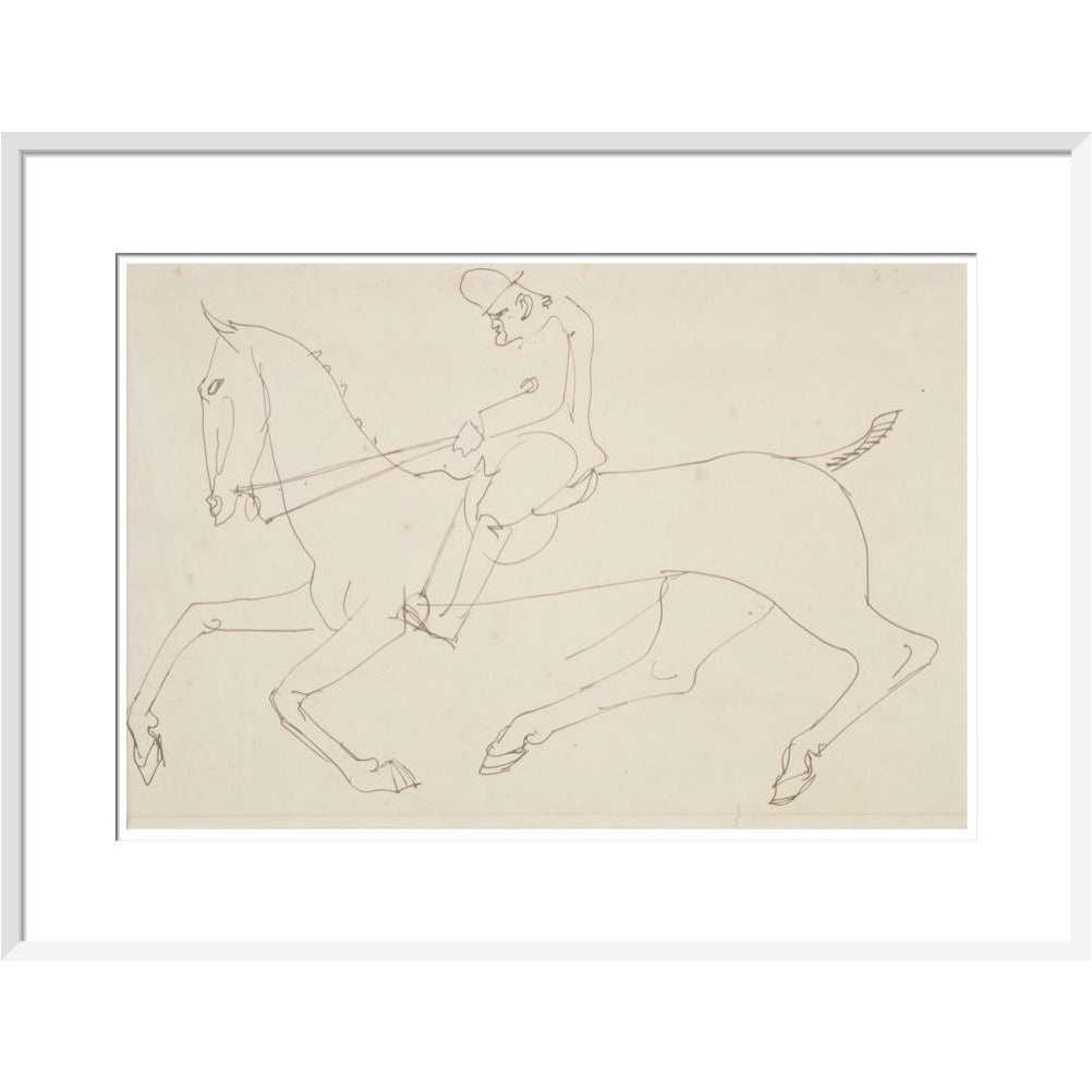 Man on a horse - Art print