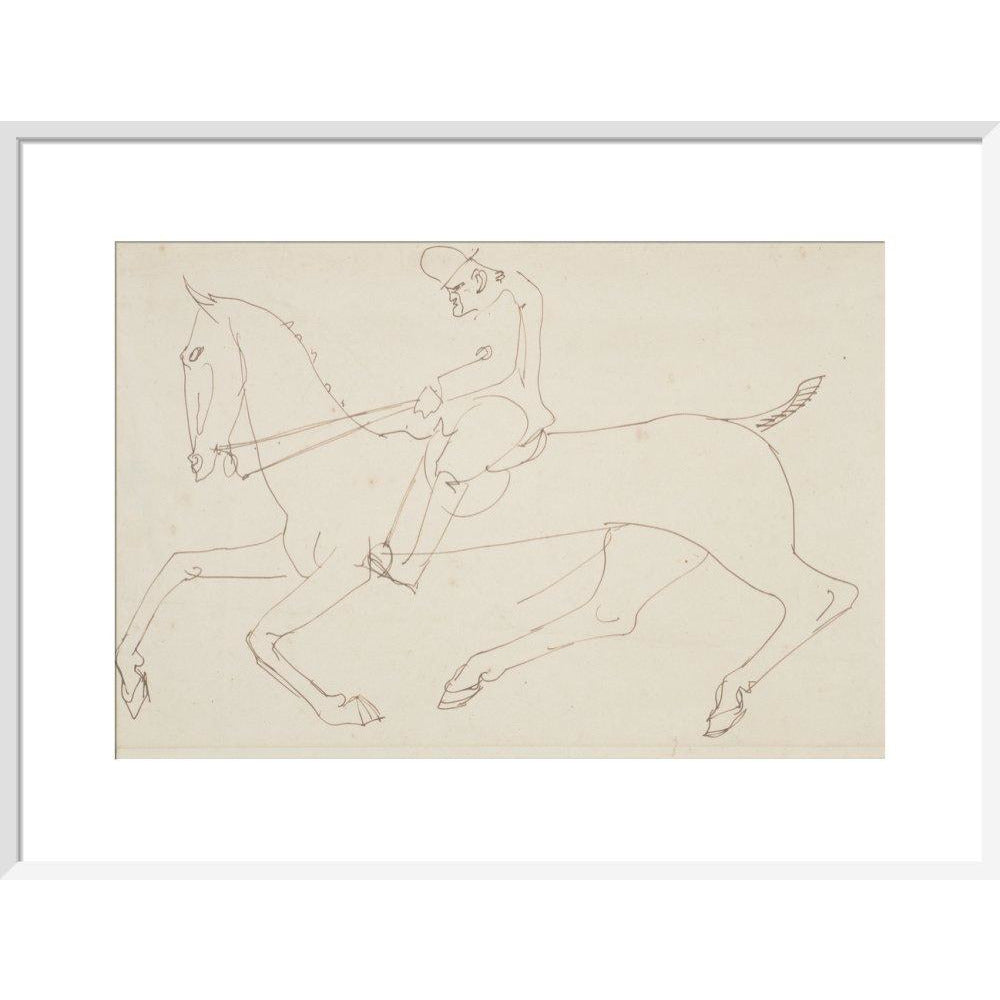Man on a horse - Art print