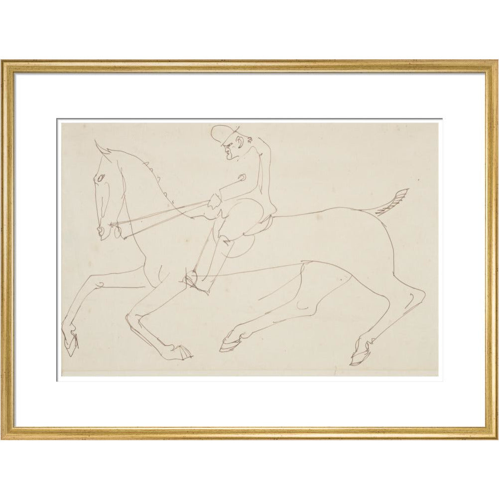 Man on a horse - Art print