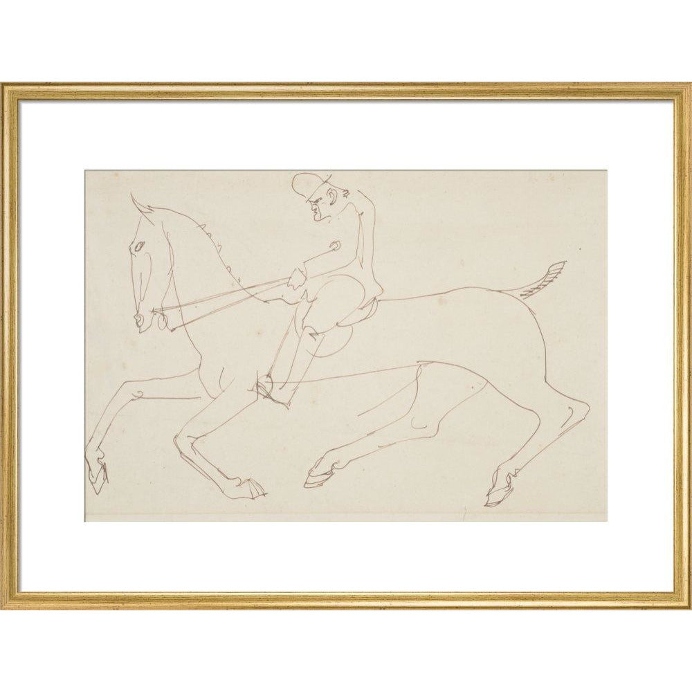 Man on a horse - Art print