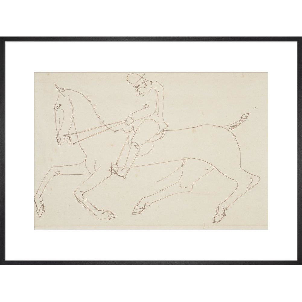 Man on a horse - Art print