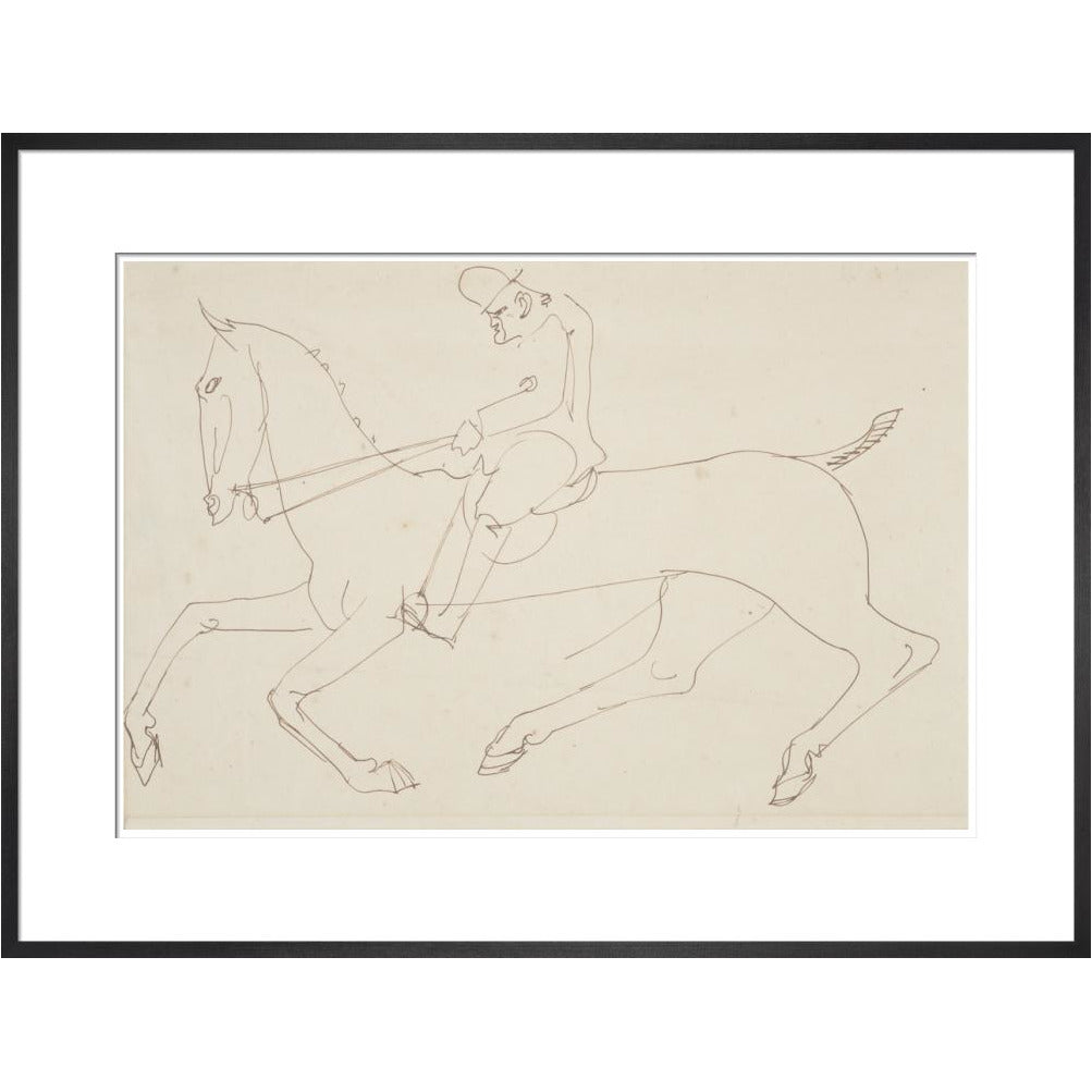 Man on a horse - Art print