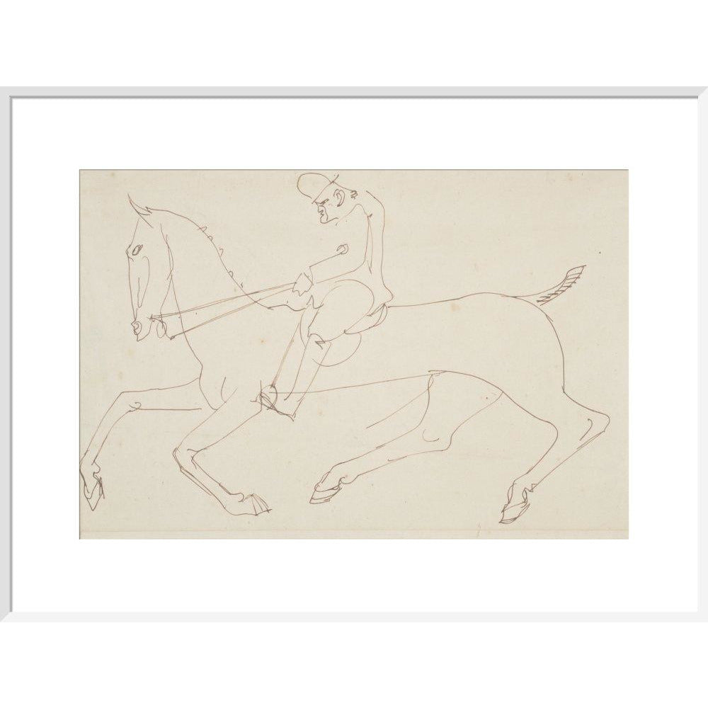 Man on a horse - Art print