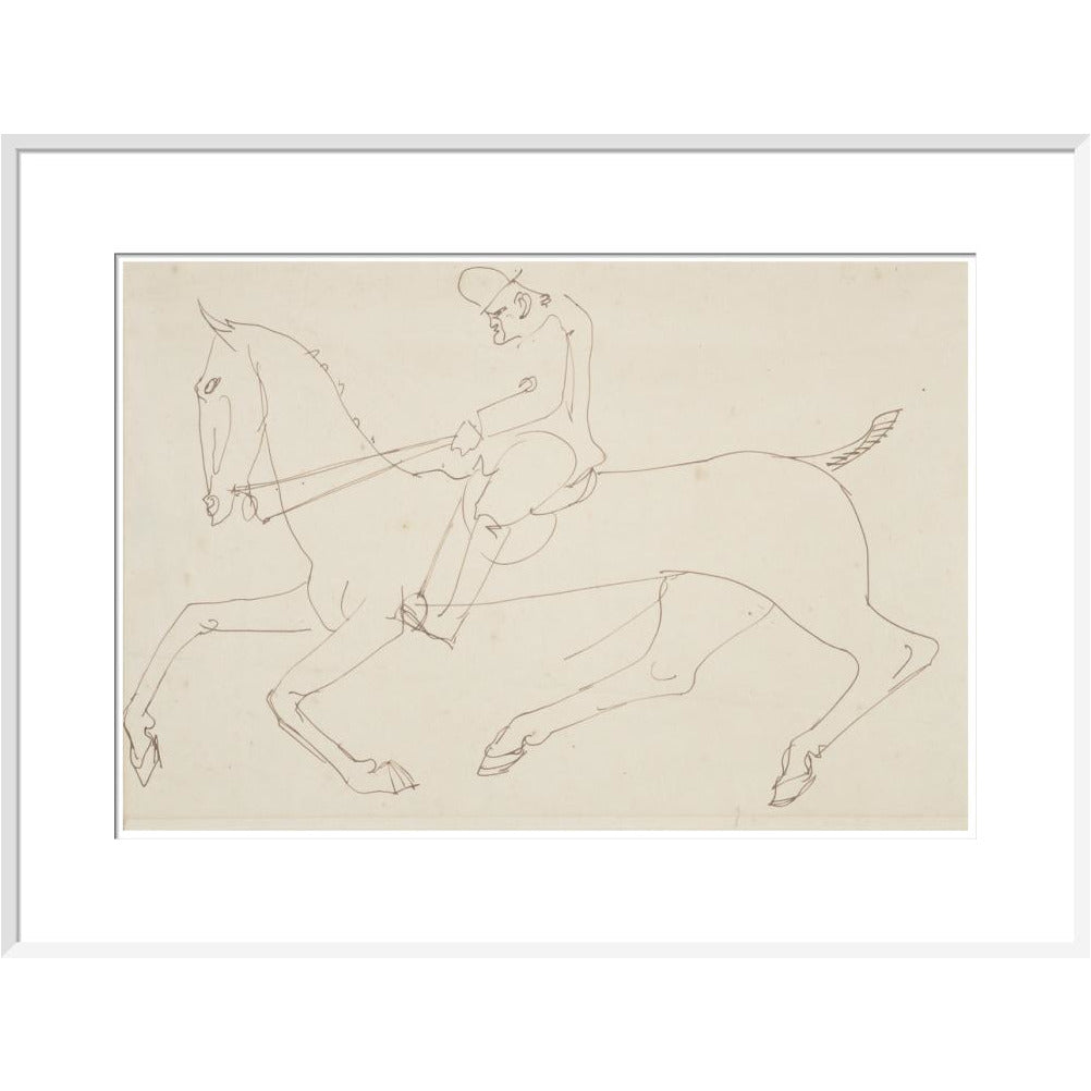 Man on a horse - Art print