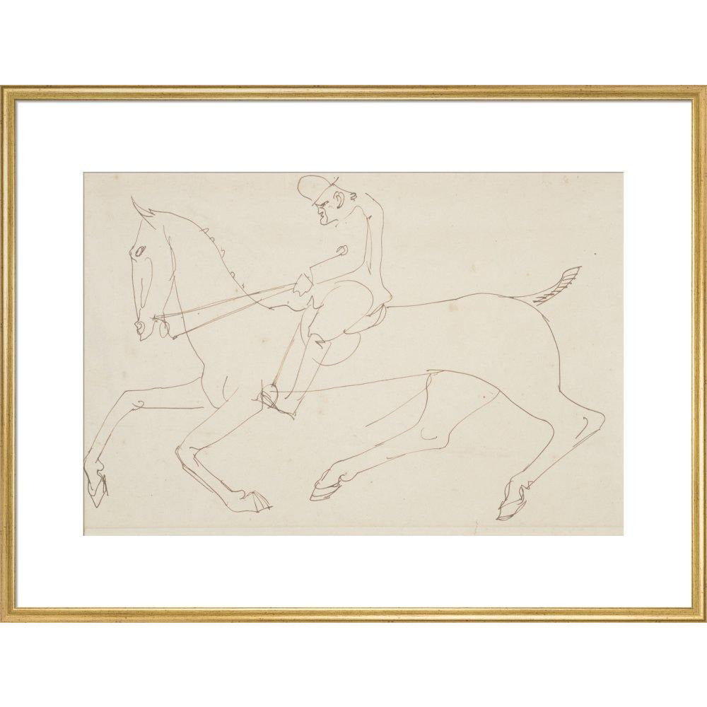 Man on a horse - Art print