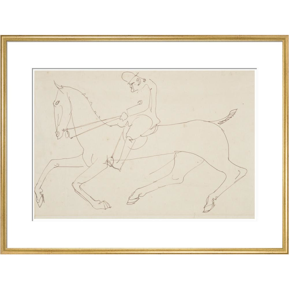 Man on a horse - Art print