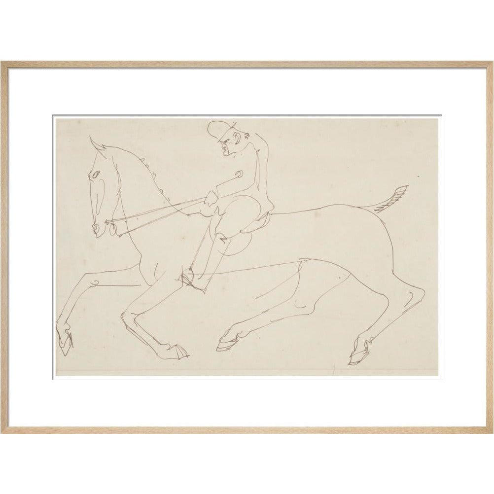 Man on a horse - Art print