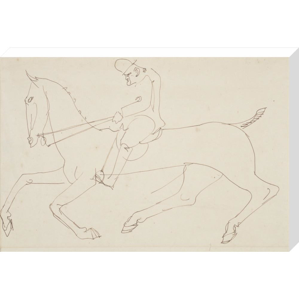Man on a horse - Art print