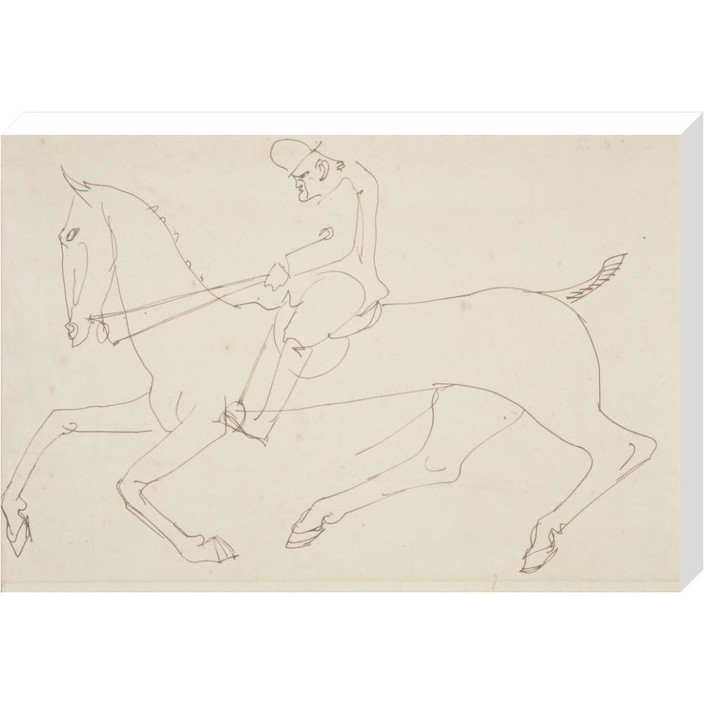 Man on a horse - Art print