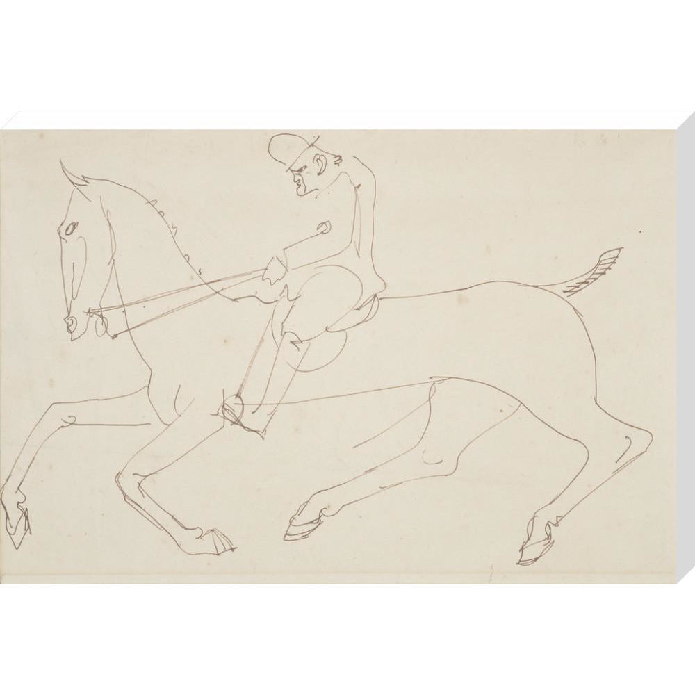 Man on a horse - Art print