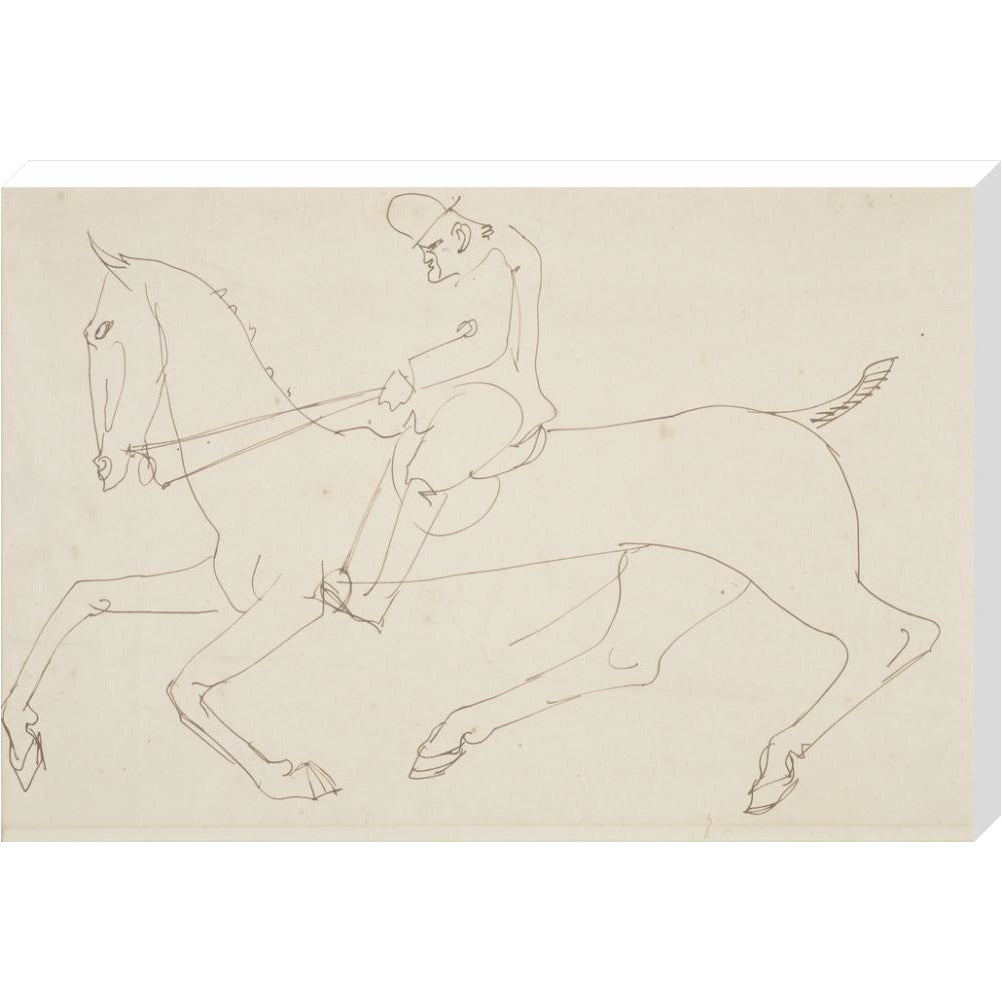 Man on a horse - Art print