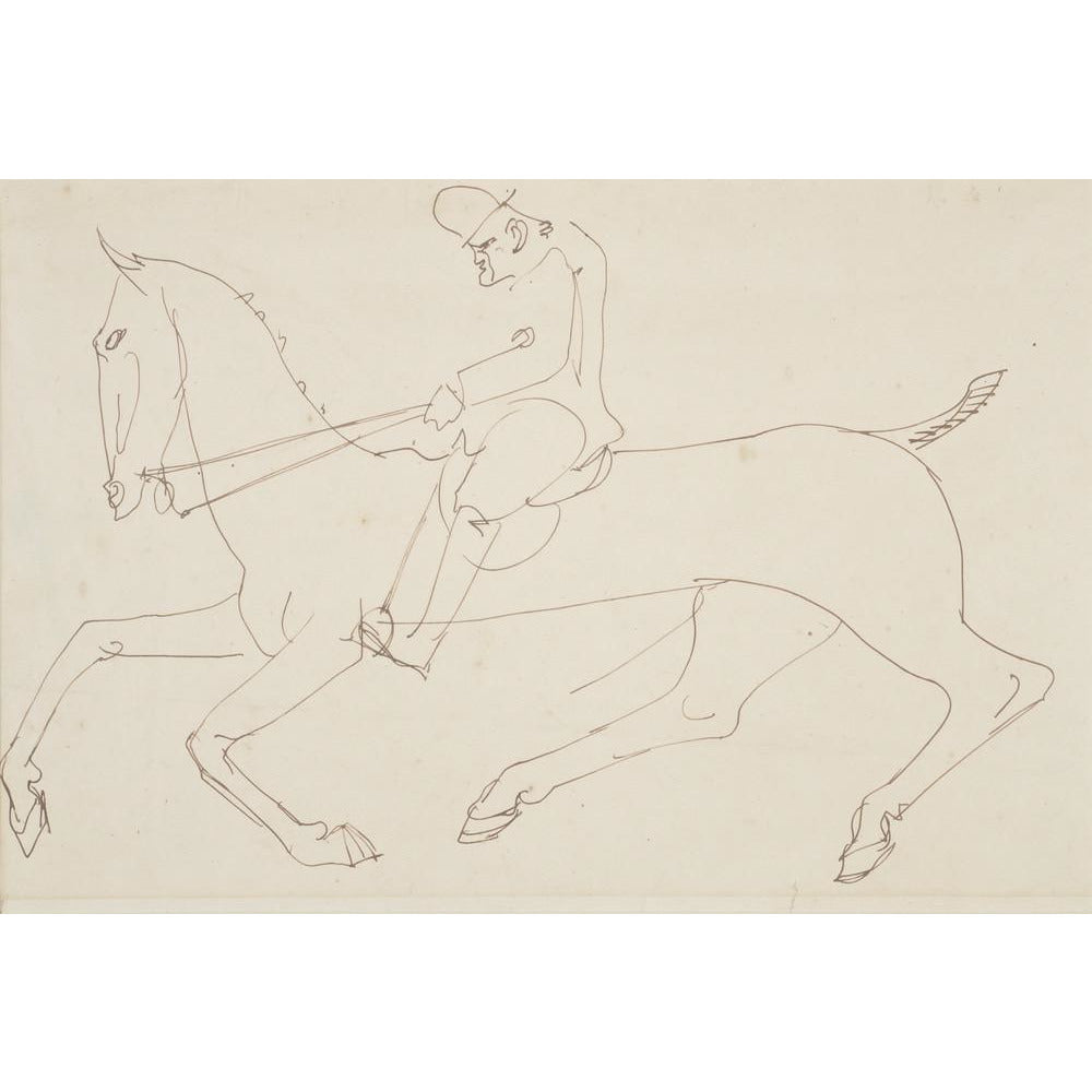 Man on a horse - Art print