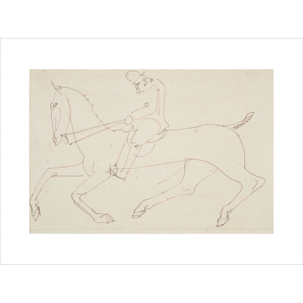 Man on a horse - Art print