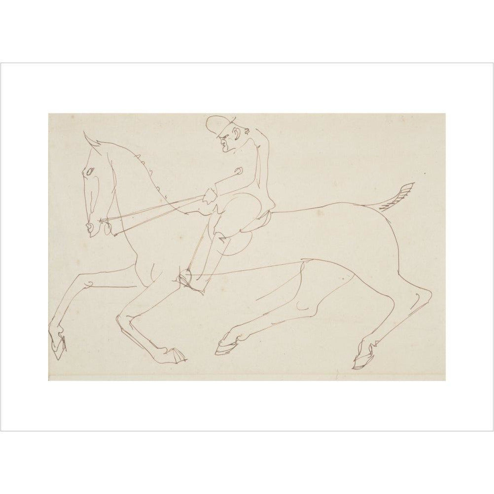 Man on a horse - Art print