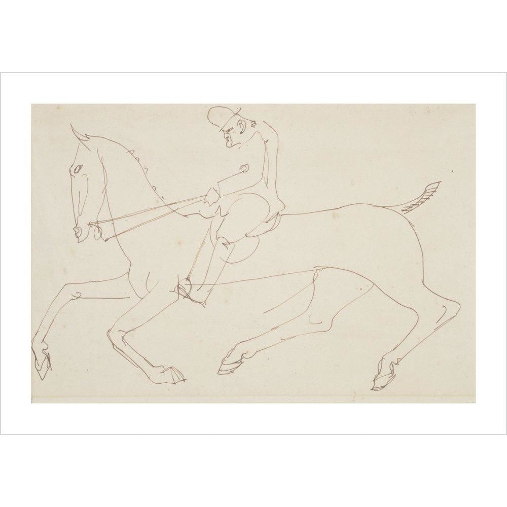 Man on a horse - Art print