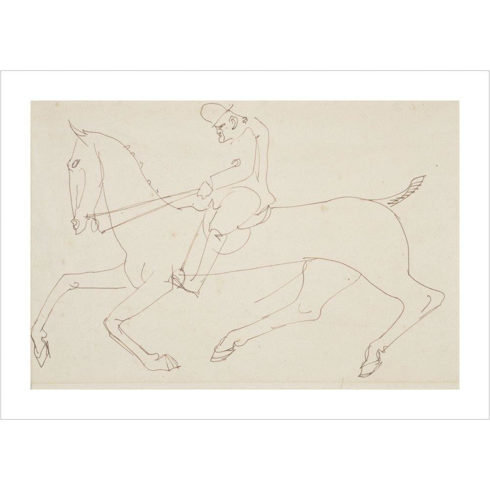 Man on a horse - Art print