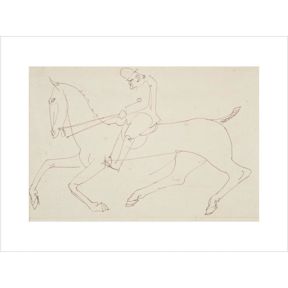 Man on a horse - Art print