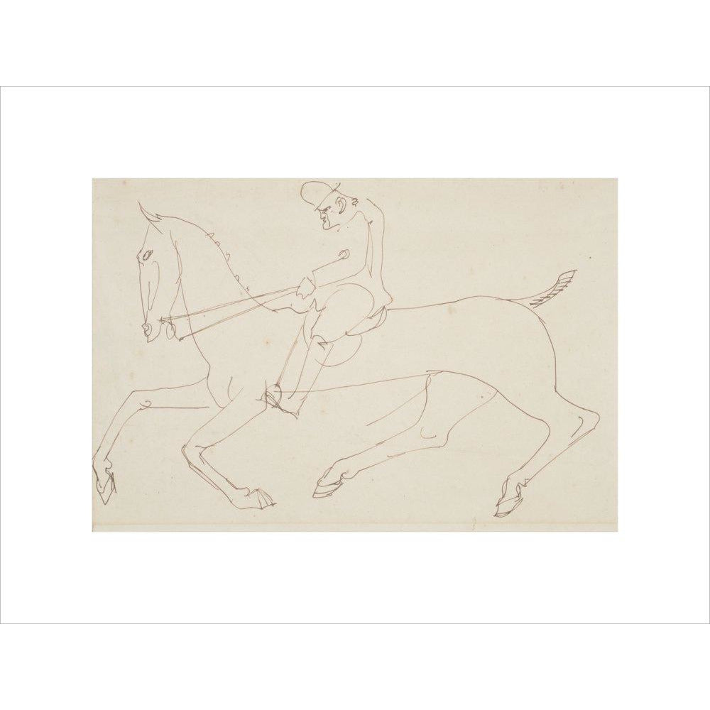 Man on a horse - Art print