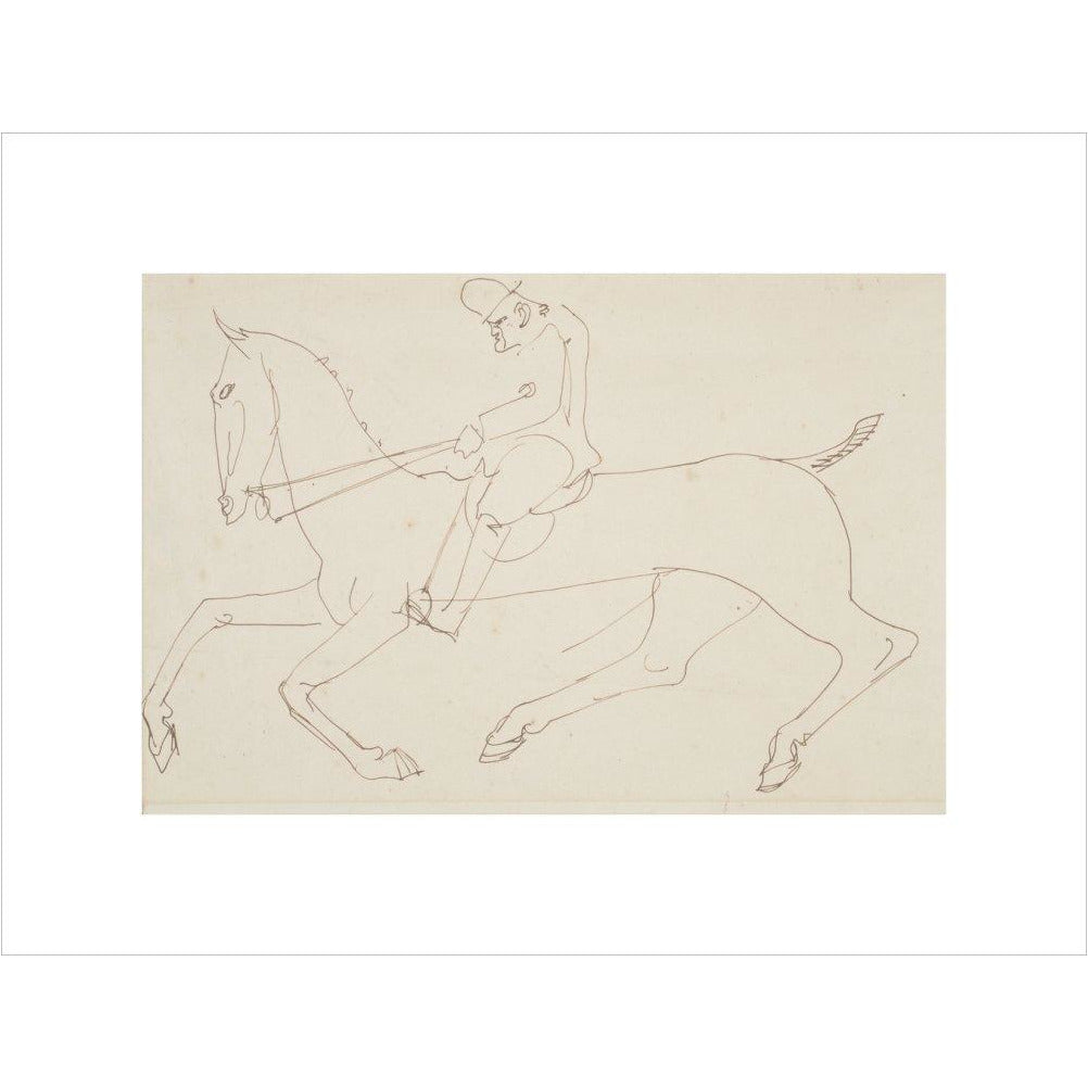 Man on a horse - Art print