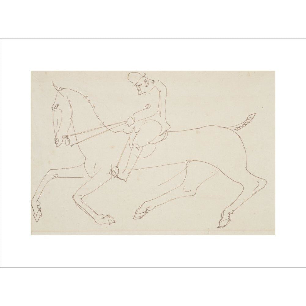 Man on a horse - Art print