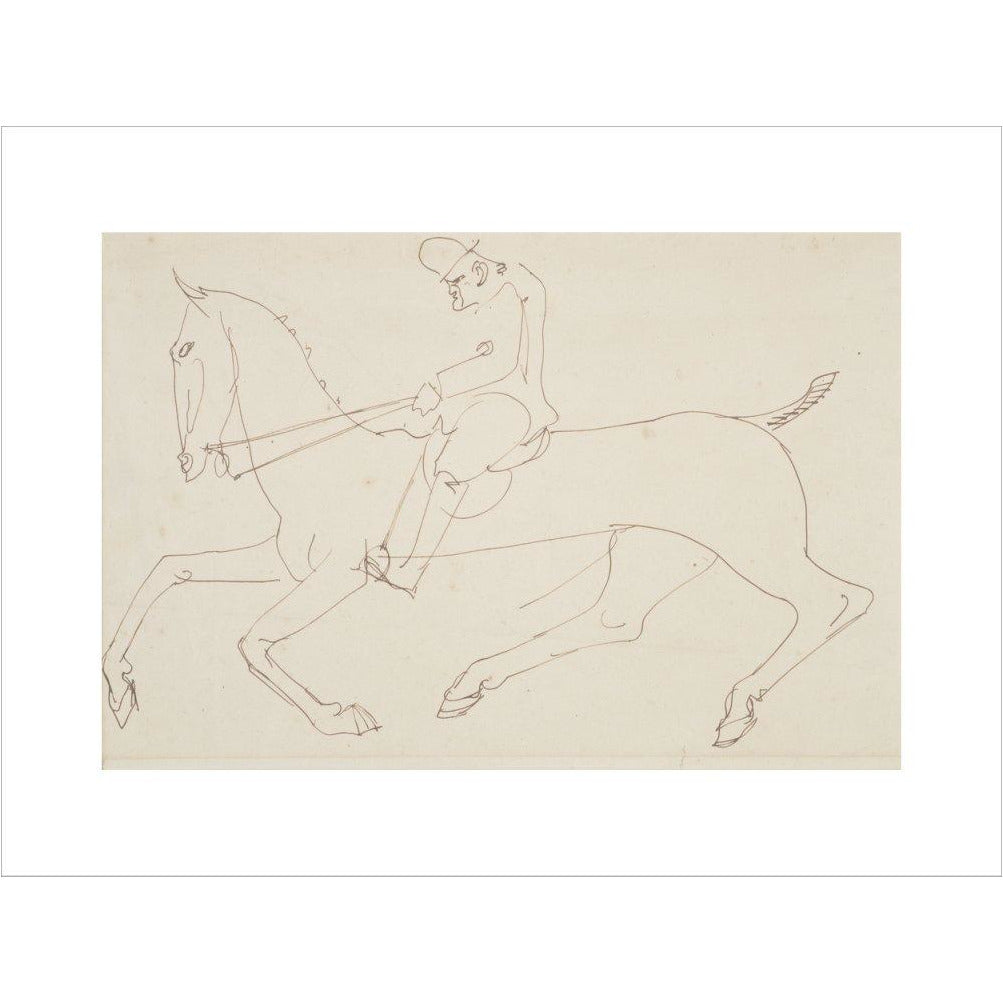 Man on a horse - Art print