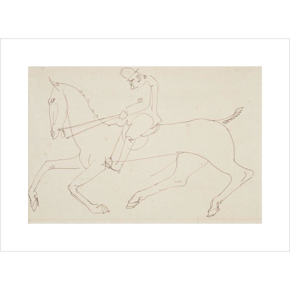 Man on a horse - Art print