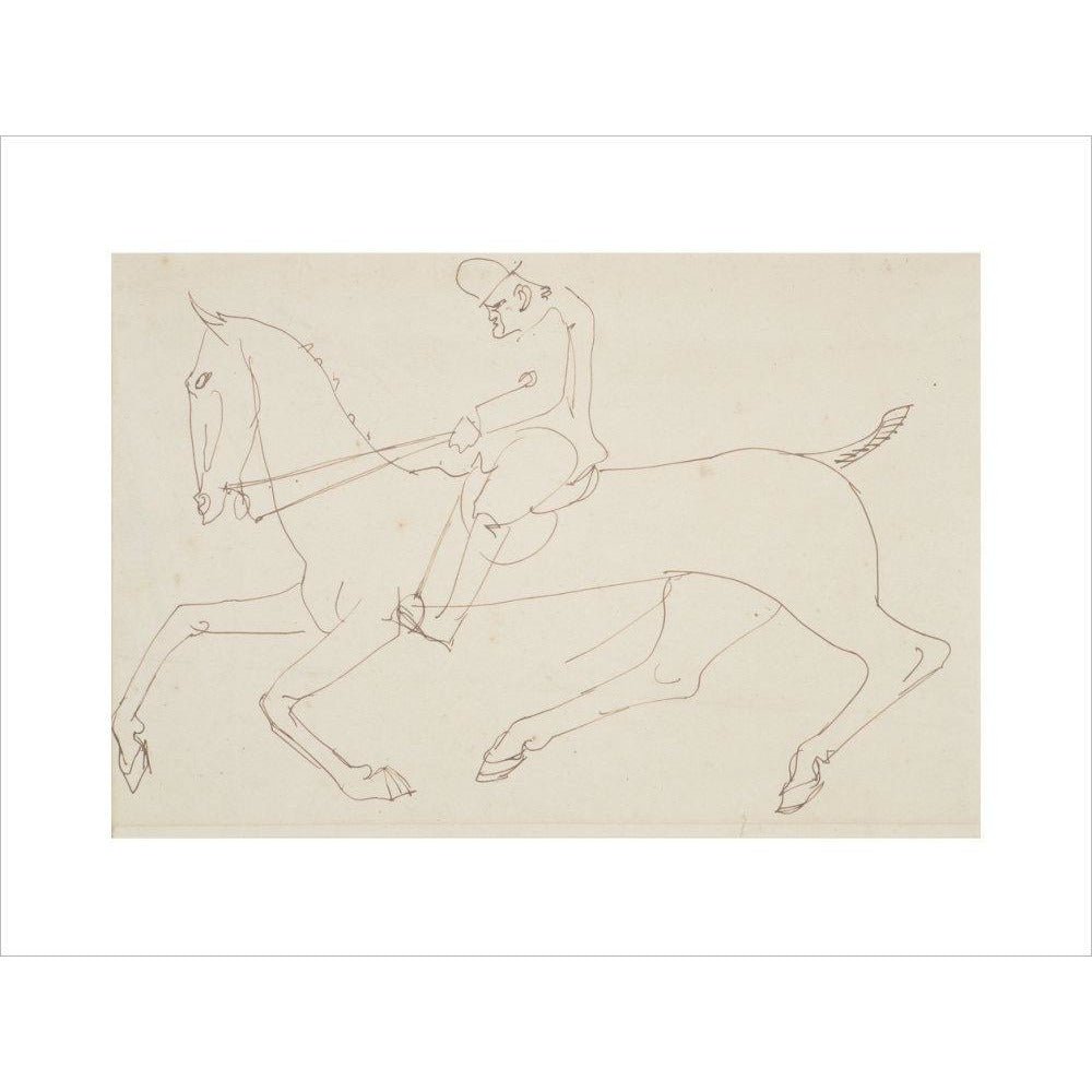 Man on a horse - Art print