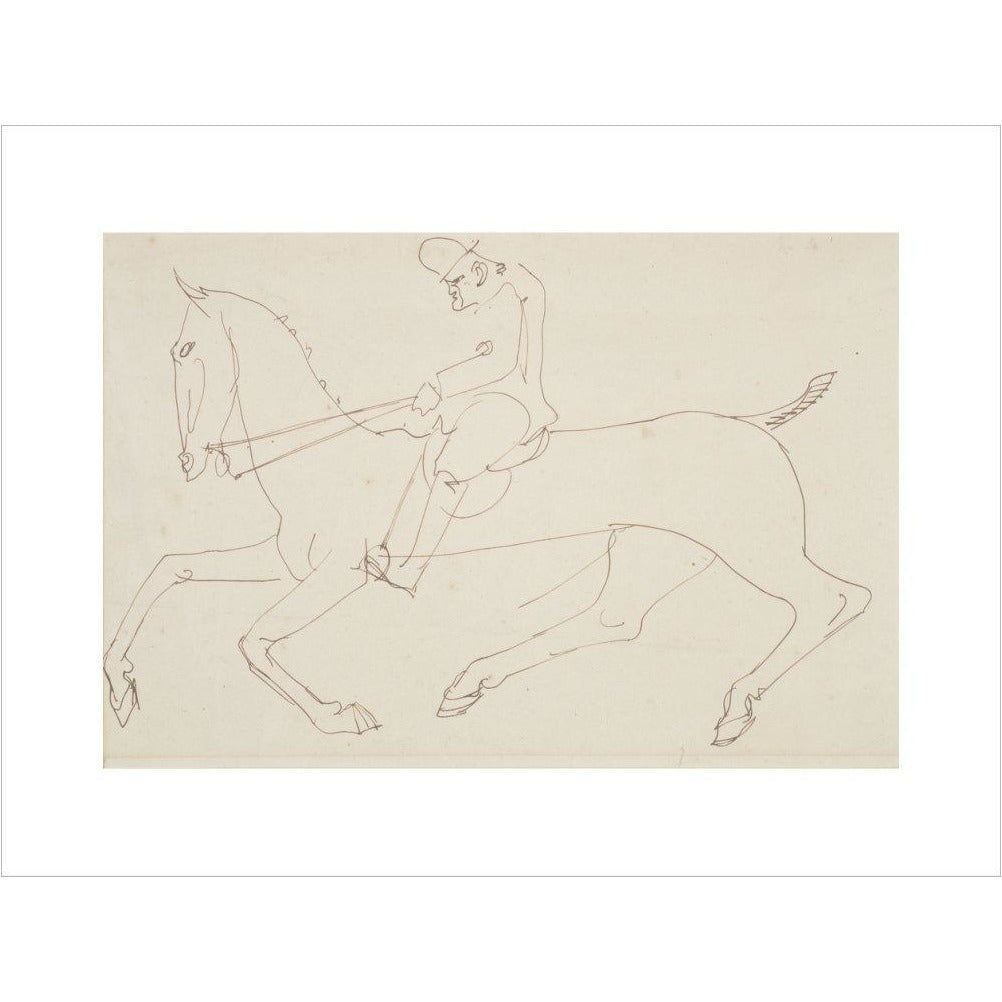 Man on a horse - Art print