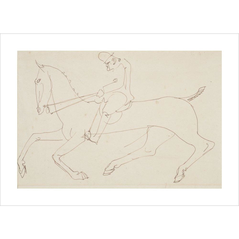 Man on a horse - Art print