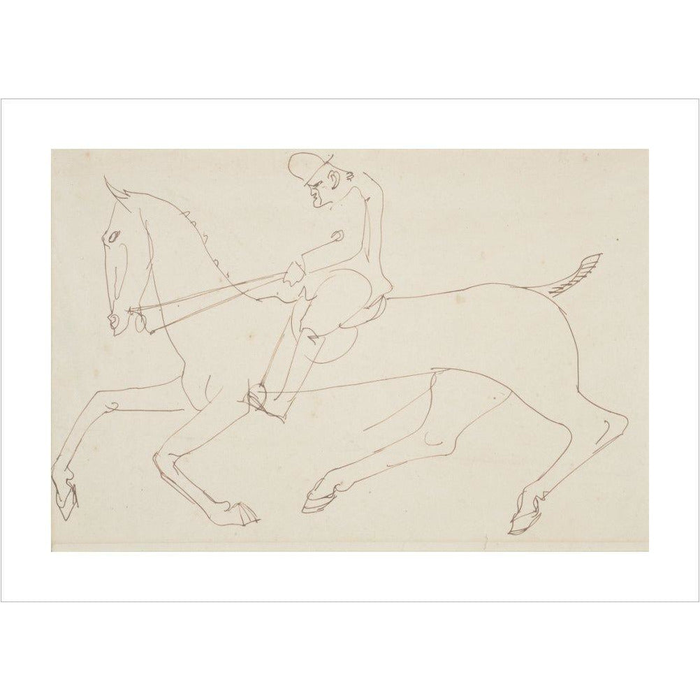 Man on a horse - Art print