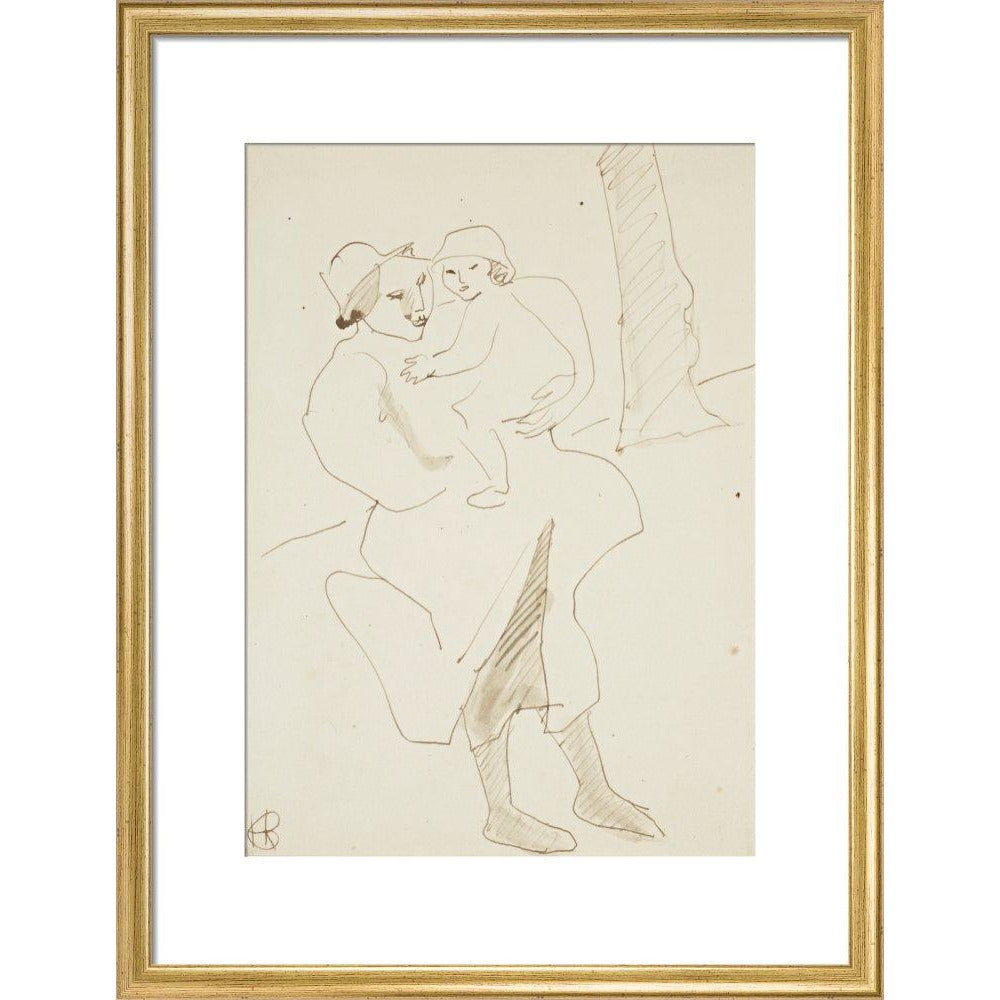 Nursemaid and child - Art print