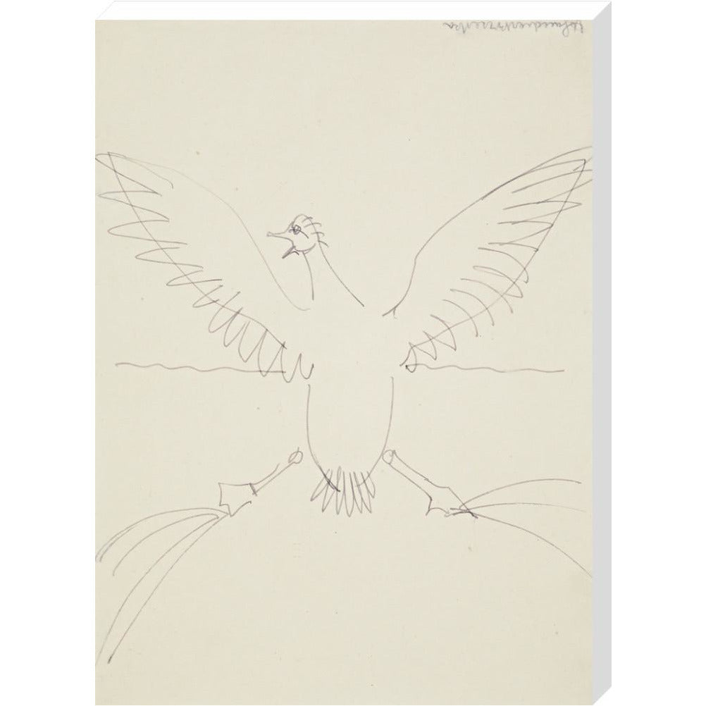 Bird landing on water - Art print