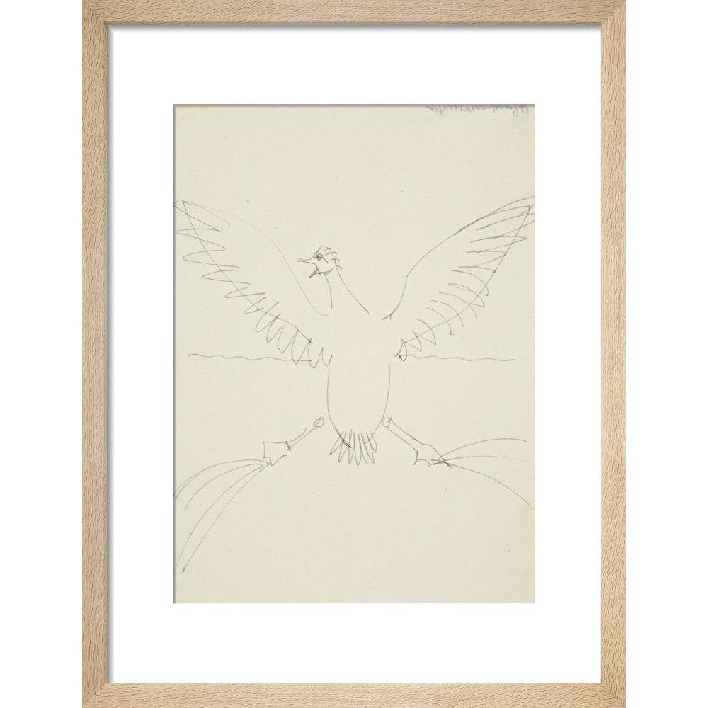Bird landing on water - Art print