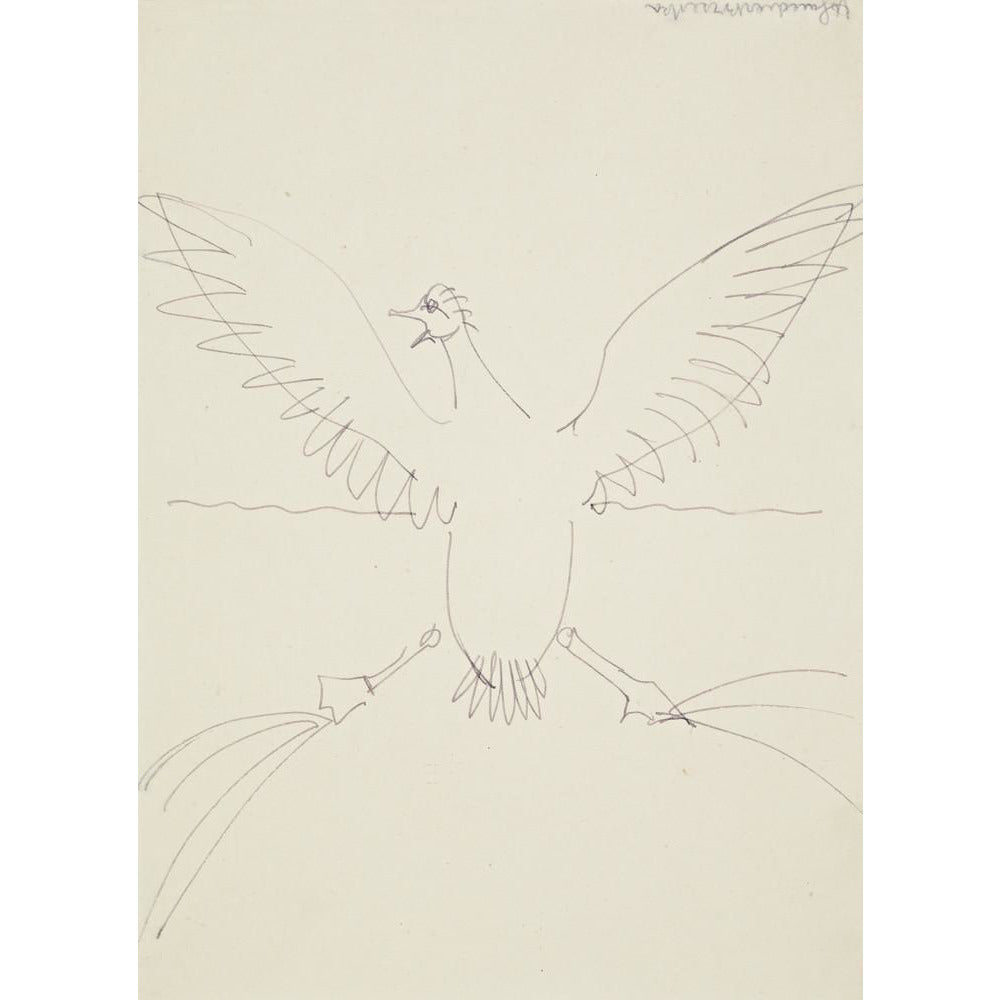 Bird landing on water - Art print